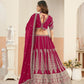Rajwada Deep Magenta Georgette Embellished Lehenga For Women