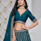 Rajwada Deep Teal Net Embellished Lehenga For Women