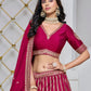 Rajwada Dark Pink Net Embellished Lehenga For Women