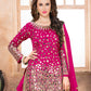 Rajwada Pink Tafeta Embellished Semi stitched Kurta Set For Women