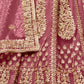 Rajwada Dusty Pink Net Embellished Lehenga For Women