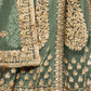 Rajwada Dusty Green Net Embellished Lehenga For Women