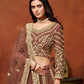 Rajwada Brown Net Embellished Lehenga For Women