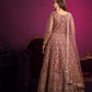 Rajwada Mauve Net Embroidered Semi stitched Kurta Set With Inner For Women
