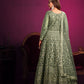 Rajwada Light Green Net Embroidered Semi stitched Kurta Set With Inner For Women