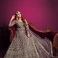 Rajwada Light Purple Net Embroidered Semi stitched Kurta Set With Inner For Women