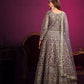 Rajwada Light Purple Net Embroidered Semi stitched Kurta Set With Inner For Women