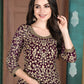 Rajwada Purple Georgette Embroidered Semi stitched Kurta Set For Women