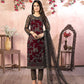 Rajwada Red Net Embroidered Semi stitched Kurta Set with Inner For Women