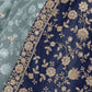 Rajwada Navy Blue Silk Blend Embellished Lehenga For Women