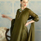 Rajwada Women Dark Green Crepe Designer Stitched Kurta Set