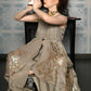Rajwada Women Beige Crepe Designer Indo-Western Dress