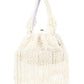 Rajwada Off White Velvet Embellished Hand Bag For Women