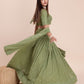 Rajwada Green Georgette Embroidered Semi-Stitched Lehenga For Women