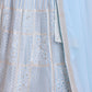 Rajwada Light Blue Georgette Embroidered Semi-Stitched Lehenga For Women