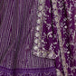Rajwada Purple Georgette Embroidered Semi-Stitched Lehenga For Women