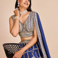 Rajwada Blue Georgette Embroidered Semi-Stitched Lehenga For Women