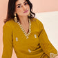 Rajwada Mustard Chinon Embroidered Stitched Kurta Set For Women