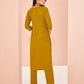 Rajwada Mustard Chinon Embroidered Stitched Kurta Set For Women