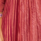 Rajwada Red Organza Embroidered Stitched Gown For Women