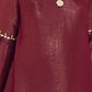 Rajwada Wine Organza Embroidered Stitched Kurta Set For Women