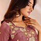 Rajwada Blush Pink Organza Embroidered Stitched Gown For Women