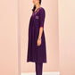 Rajwada Purple Chinon Embroidered Stitched Kurta Set For Women