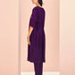 Rajwada Purple Chinon Embroidered Stitched Kurta Set For Women