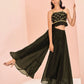 Rajwada Black Art Silk Embroidered Stitched Co-Ord Set For Women