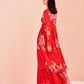 Rajwada Red Chinon Printed Stitched Kurta Set For Women
