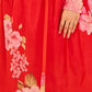 Rajwada Red Chinon Printed Stitched Kurta Set For Women
