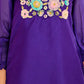 Rajwada Purple Organza Embroidered Stitched Kurta Set For Women