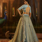 Rajwada Blue Organza Embroidered Lehenga For Women