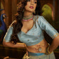 Rajwada Blue Organza Embroidered Lehenga For Women