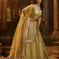 Rajwada Lime Green Organza Embroidered Lehenga For Women