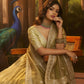 Rajwada Lime Green Organza Embroidered Lehenga For Women
