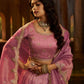 Rajwada Pink Organza Embroidered Lehenga For Women