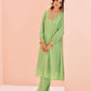Rajwada Light Green Chinon Embroidered Stitched Kurta Set For Women