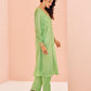 Rajwada Light Green Chinon Embroidered Stitched Kurta Set For Women