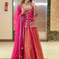 Rajwada Pink Organza Embroidered Lehenga For Women