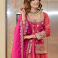 Rajwada Pink Organza Embroidered Lehenga For Women