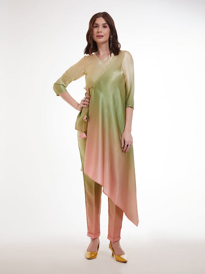 Rajwada Multicolor Satin Printed Co Ord Set For Women