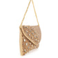 Rajwada Golden Fabric Sparkling Bridal Clutch For Women