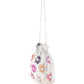 Rajwada White Beads and Multicolor Floral Embroidered Potli for Women
