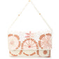 Rajwada White Fabric Floral Clutch For Women