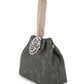 Rajwada Dark Olive Green Faux Stone Embellished and Textured Batua for Women