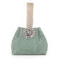 Rajwada Green Faux Stone Embellished and Textured Batua for Women