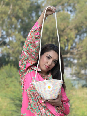 Rajwada Multicolor Flower Embellished Sling Bag for Women