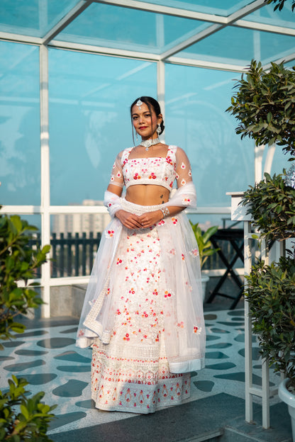 Rajwada Women Voguish Semi Stitched Lehenga Choli Set