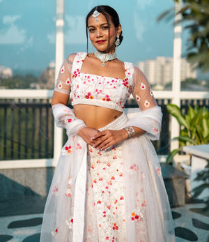 Rajwada Women Voguish Semi Stitched Lehenga Choli Set